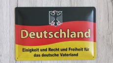 Deutschland - Einigkeit und Recht und Freiheit für das deutsche Vaterland - Blechschild