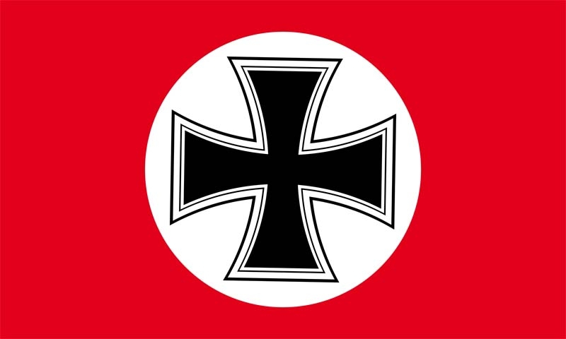 Eisernes Kreuz in Roter Fahne/Flagge - 150x90 cm