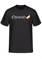 Chemnitz (Wunschtext) schwarz weiss rot T-Shirt