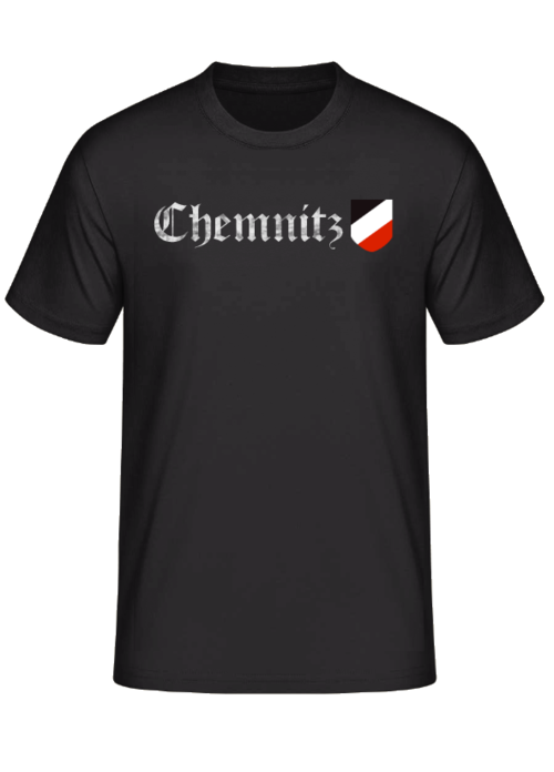 Chemnitz (Wunschtext) schwarz weiss rot T-Shirt