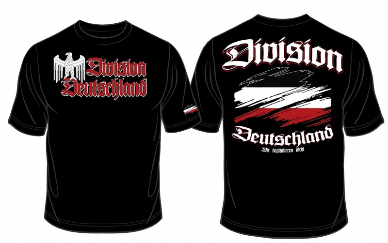 Deutschland Reichsadler Division - T-Shirt schwarz