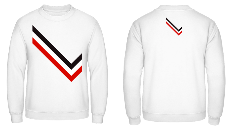 Schwarz Weiss Rot Pullover