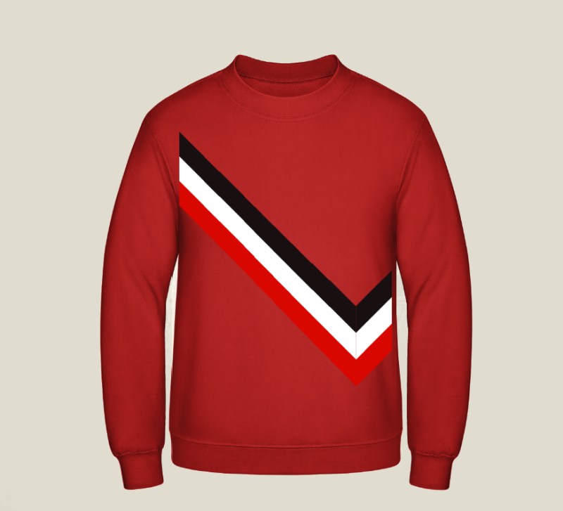 Schwarz Weiss Rot Pullover