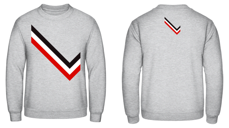 Schwarz Weiss Rot Pullover