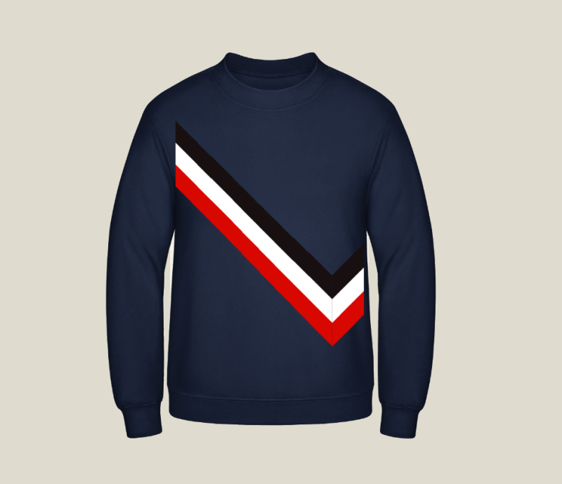 Schwarz Weiss Rot Pullover