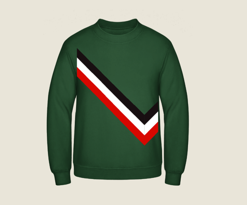 Schwarz Weiss Rot Pullover