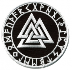 Wotansknoten mit Runen - Aufnäher