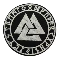 Valknut Wotansknoten Runen Aufnäher