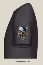 Wehrmacht Stahlhelm T-Shirt Ärmeldruck