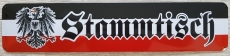 Stammtisch schwarz weiss rot Blechschild