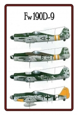 FW 190 D-9 - Blechschild