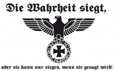 Die Wahrheit siegt ! Fahne/Flagge 150x90cm