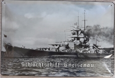 Schlachtschiff Gneisenau - Blechschild