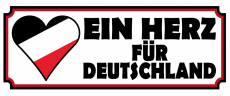 Ein Herz für Deutschland - Blechschild