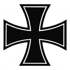 Eisernes Kreuz schwarz - Abziehbild 10x10cm
