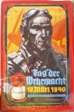 Luftwaffe Pilot - Tag der Wehrmacht - Blechschild