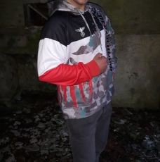 Splittertarn Wehrmacht Schwarz/Weiss/Rot - Kapuzenpullover