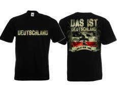 Das ist Deutschland schwarz weiss rot T-Shirt