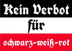 Kein Verbot für Schwarz/Weiss/Rot - Aufkleber