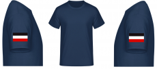 Schwarz Weiss Rot Ärmel T-Shirt