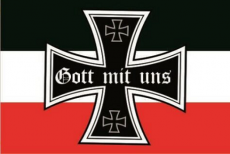 Gott mit uns Schwarz/Weiss/Rot - Fahne 150x90 cm