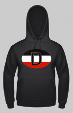 D Deutschland Schwarz weiss rot Kapuzenpullover