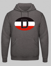 D Deutschland Schwarz weiss rot Kapuzenpullover