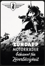 Zündapp Motorräder Wehrmacht Krad - Blechschild