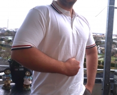 Herren Poloshirt Schwarz, Weiss, Rot mit Knopfleiste II