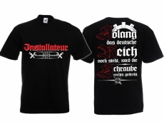 Installateur - Die Schraube wird rechts gedreht - T-Shirt schwarz