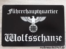 Führerhauptquartier Wolfsschanze Blechschild