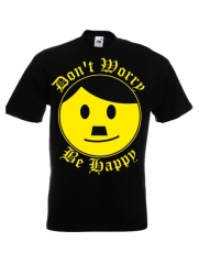 Schnauzer - Dont worry be happy - T-Shirt schwarz