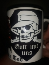 Gott mit uns Totenkopf Tasse