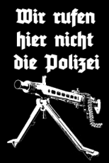 MG42 - Wir rufen hier nicht die Polizei - Blechschild