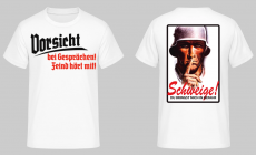 Vorsicht bei Gesprächen Feind hört mit Schweige du bringst mich in Gefahr T-Shirt