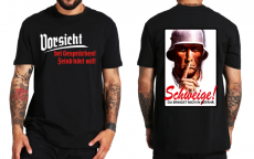 Vorsicht bei Gesprächen Feind hört mit Schweige du bringst mich in Gefahr T-Shirt
