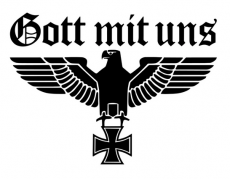 Gott mit uns - Aufkleber(wasserfest) 20 x 14,7 cm