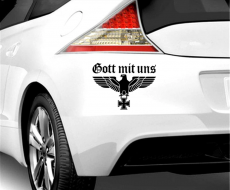 Gott mit uns - Aufkleber(wasserfest) 20 x 14,7 cm
