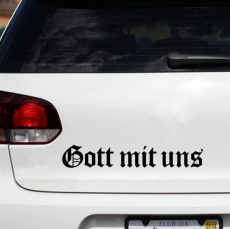Gott mit uns Aufkleber(wasserfest) 40 x 6,7 cm