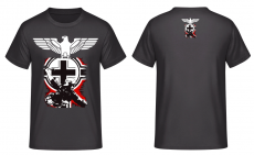 Wehrmacht Soldat im Balkenkreuz Reichsadler Frontdruck T-Shirt