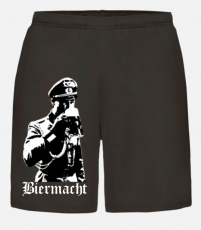 Biermacht Wehrmacht Biertrinker Kurze Hose schwarz