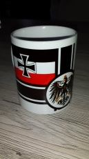Wilhelm II - Pickelhaube - Reichskriegsflagge - Tasse(Rundumdruck)