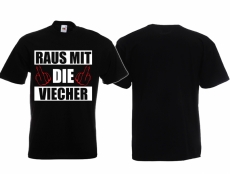 Raus mit die Viecher T-Shirt schwarz