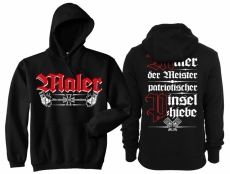 Maler Meister Kapuzenpullover schwarz