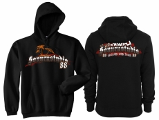 Auch ohne Sonne braun Sonnenstudio 88 Kapuzenpullover schwarz