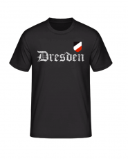 Dresden (Wunschtext möglich) schwarz weiss rot T-Shirt