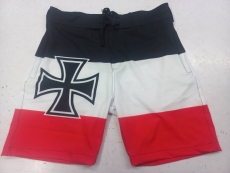 Schwarz Weiss Rot Eisernes Kreuz Badehose Kurze Hose
