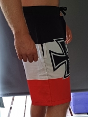 Schwarz Weiss Rot Eisernes Kreuz Badehose Kurze Hose