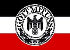 Gott mit uns schwarz weiss rot Aufkleber