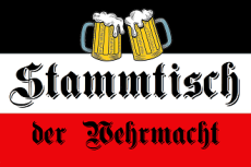 Stammtisch der Wehrmacht schwarz weiss rot Blechschild